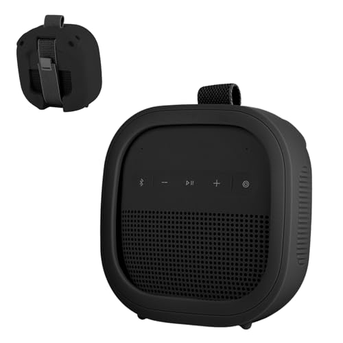 For Bose SoundLink Micro Portable Speaker�i��Q����j Bluetooth �X�s�[�J�[ �P�[�X �S�ʕی�J�o�[ �V���R���P�[�X �J���r�i�t��+�X�g���b�v�t���yHUKWIMO�z �J���r�i�t�� �ϏՌ� �h�� �h�o �����[
