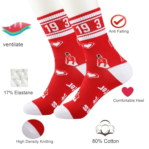 LEVLO 1 Pair 13 Sisters Sorority Travel Socks Cowgirl Elephant Athletic Running Red Socks Sorority Sister Birthday Gift3