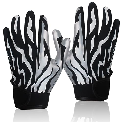 LynsaTac Youth Football Gloves Kids Silicone Grip Receiver Gloves for Kids Youth Football Gloves for Improved Ball Control - Kid Receiver Gloves for Best Game Experience - Thumbnail 2
