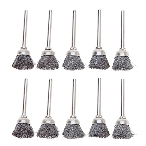 Brosse métallique en laiton en forme de T pour mini meuleuse électrique, lot de 10 pièces