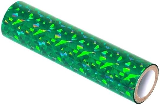 Hot Stamping Foil 3meters x 1 Roll White Color Heat Activated foil Hot Foil Rolls Hot Stamping Foil Paper Holographic Heat Transfer DIY Crafts Hot Foil PapersGreen Diamond