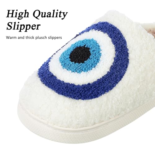 Menore Memory Foam Slippers for Womens Mens Plush Warm Spooky Lantern Cute Slippers House Shoes3