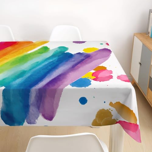 Nappe en polyester graffitis 140x140 anti tache facile d'entretien pour table 3D