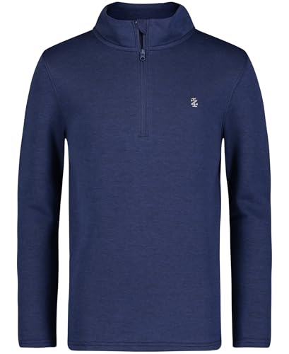 IZOD Boys' Long Sleeve Quarter Zip Pullover, Lightweight Fleece
