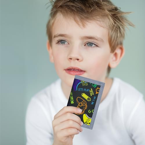 Leehoom Kids Wallet for Boys, RFID Trifold Canvas Outdoor Sports Wallet for Kids,Kids Festivals Gifts,Birthday Gifts Wallet