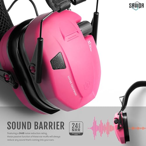 Image of Savior Equipment Apollo Electronic Earmuffs For Shooting w /Gel Ear Pads, 24dB NRR, Noise Cancelling Ear Protection Headset