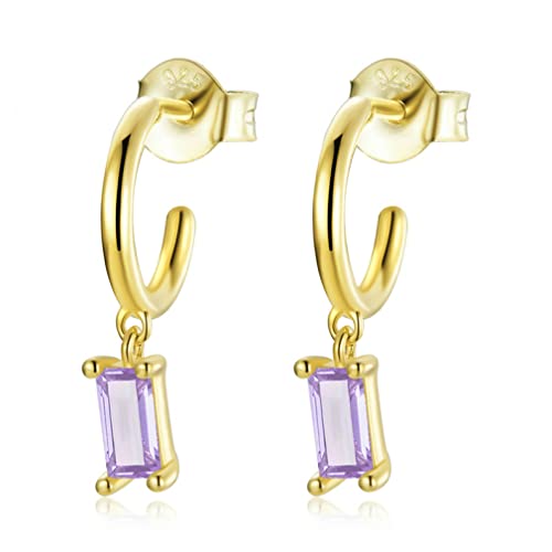 Piercing argent 925 boucles d'oreilles tige droite carrée