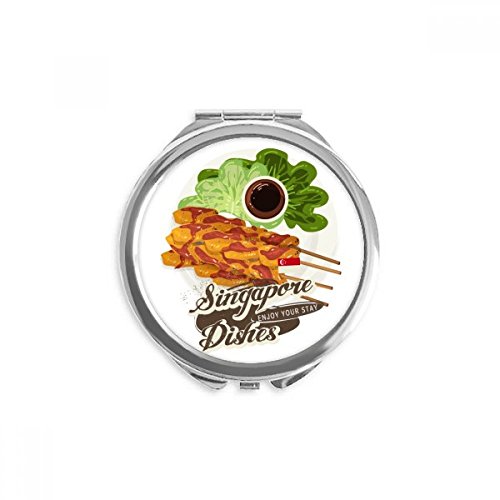 Miroir de maquillage Singapour Satay portable pour rester parfaite en voyage et en terrasse
