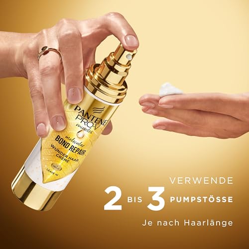 Pantene Pro-V Molecular Bond Repair Leave In Wunder Haarcreme 90ml. Haarpflege und Haarkur mit Pro-V Konzentrierter Formel für Alle Geschädigten Haartypen. Repariert Spliss