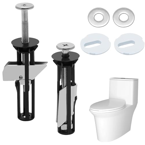 Wc Sitz Befestigung,Toilettensitz Befestigung,Toilettendeckel Schrauben,Universal Toilettensitz Schraubensatz,Toilettensitz Dübel Set Für Die Meisten Toilettendeckel 14-20 Mm Löchern(2 Stück)