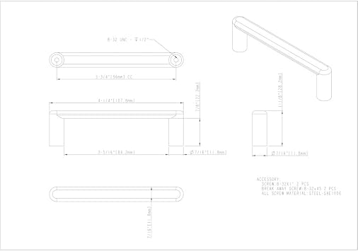 Elements Gibson 96 mm Center-to-Center Bar Pull, Matte Black