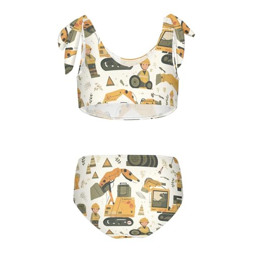 KLL Building People Construction Girl 2 Piece Bikini Sets Scoop Neck Beach Swimsuit Swimsuit2