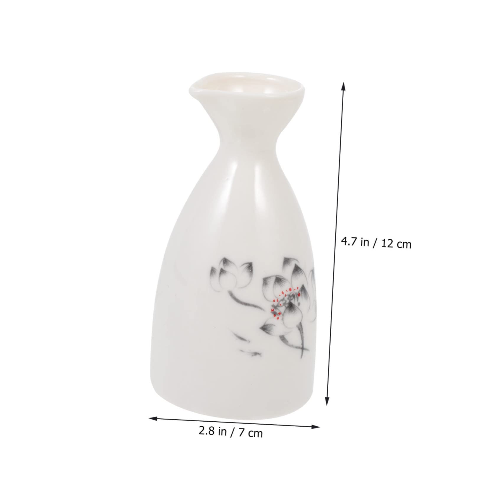 Cabilock Japanese Style Sake Pot with Wine Cups Sake Kettle for Serving Present for Friends and Family Easy to Clean Material