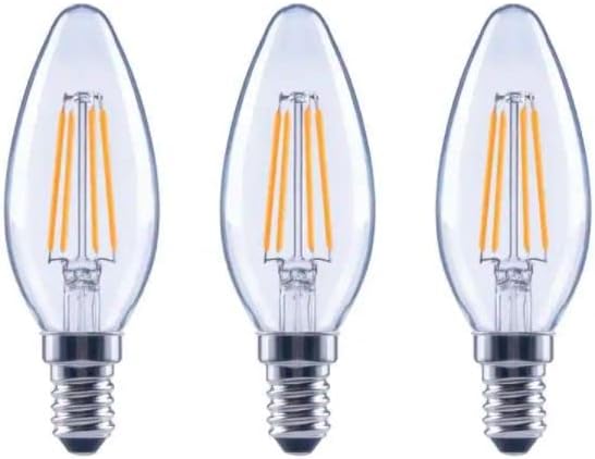 EcoSmart Bulbs 60-Watt Equivalent B11 Dimmable Energy Star Clear Glass Candelabra Vintage Edison LED Light Bulb in Daylight (3-Pack)