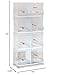 Seny Set of 4 Stackable Breeding Bird Cage for Canary Finch Small Birds (White)