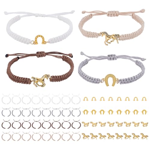 Pulseras de caballo ajustables: kits de cordón trenzado PH PandaHall para bodas