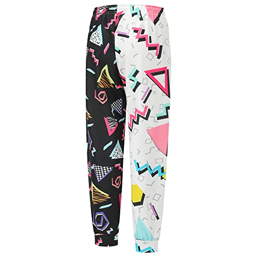 80S 90S Retro Sweatpants For Men & 90S 80S Outfit For Men 90S Hip Hop Vintage Track Pants 80S Jogger Pants-5-L #TOP1