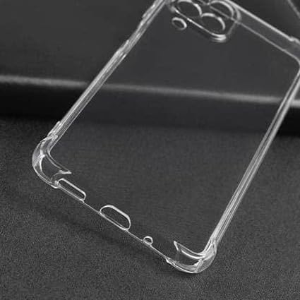 Image of BOXXO Flexible Back Cover for Samsung Galaxy M33 5G | Back Cover Transparent Clear Shockproof Case Four Corner Protection | Slim Protective Mobile Phone Cover for Samsung Galaxy M33 5G