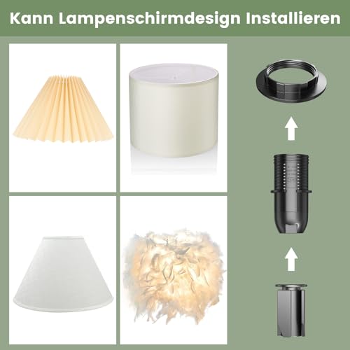 Bonlux Lampenfassung für Flaschen, Lampenfassung Flasche E14 mit Kabel und Schalter, Flaschenadapter Lampe, Flaschenlampenaufsatz, Flaschenlicht, DIY Flaschenlampe Aufsatz für Tischlampe, 2 Stück