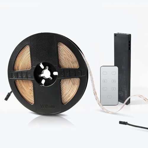 Image of VST 16.4ft COB LED Strip Lights, 24V Dimmable CCT 2700K-6500K High CRI 93, 2400LEDs Super Bright LED Tape with Double Layer FPCB, 60W LED Driver & Remote Controller, UL Listed for Cabinet Bedroom