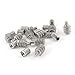 Aexit Glass Shelf Hinges Interlayer Support Holder4mm Thread Silver Tone Latch Hinges 10 Pcs