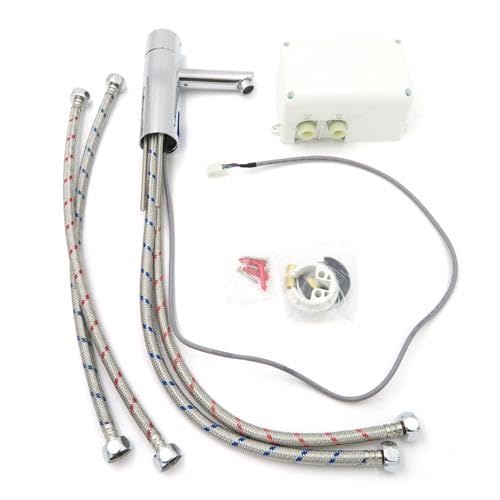 Amazon | フローバル 湯水混合自動水栓(乾電池) FAM002-BS(R) | 洗面水栓