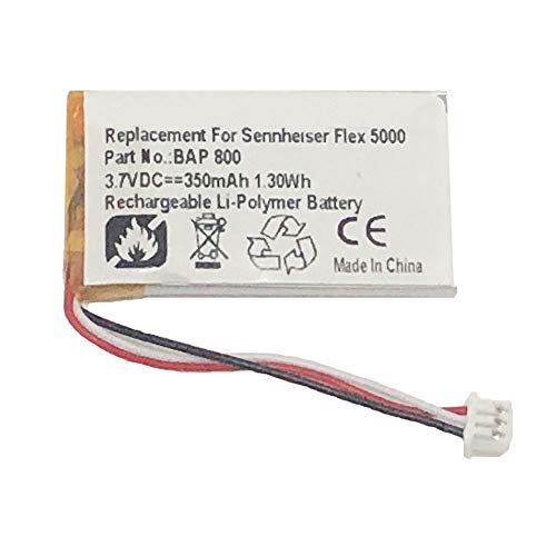 MPF Products 350mAh BAP 800 Battery Replacement Compatible with Sennheiser Flex 5000, RS 5000, Set 880 Digital Wireless Headphones