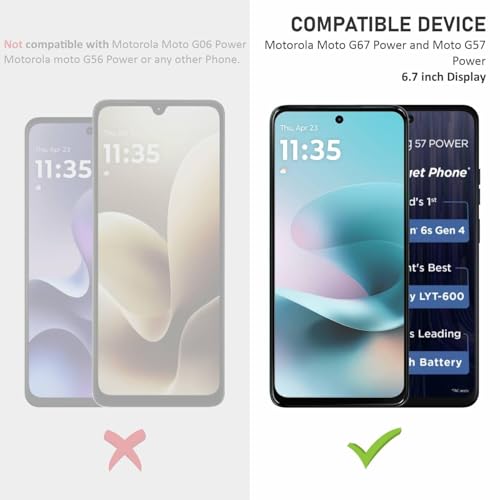 Image of Tempered Glass Screen Protector Compatible For MOTO G57 POWER 5G / Motorola G57 POWER 5G with Easy Self Installation Kit