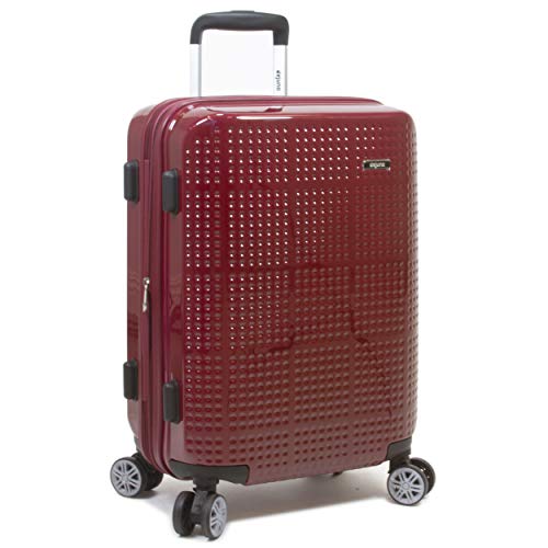 Dejuno Speck Hardside Expandable Spinner Luggage, Wine Red, 3-Piece Set #TOP1