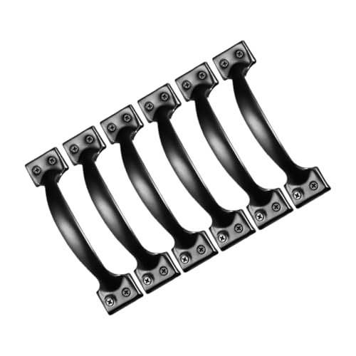 ELAYARD 6個 アンティーク風真鍮製キャビネットドアノブ コンパクトで取付簡単 引き出し 食器棚 収納家具用クラシックハンドル