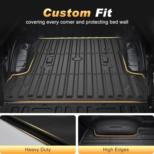 Image of 6.75FT Truck Bed Mat & Tailgate Mats Fit for 2017-2022 Ford F250 F350 F450