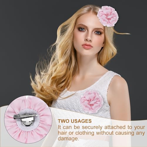 PATIKIL シルクサテンフラワーブローチピン4