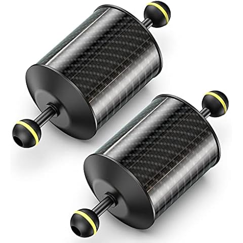 Seafrogs D80mm 7'' Float Arm Carbon Fiber Dual 1'' Ball Buoyancy Floating Arm Lighting System Connector Underwater Photography Accessory for Diving Tray Video Light/Strobe (GA-9-2pcs) Cover