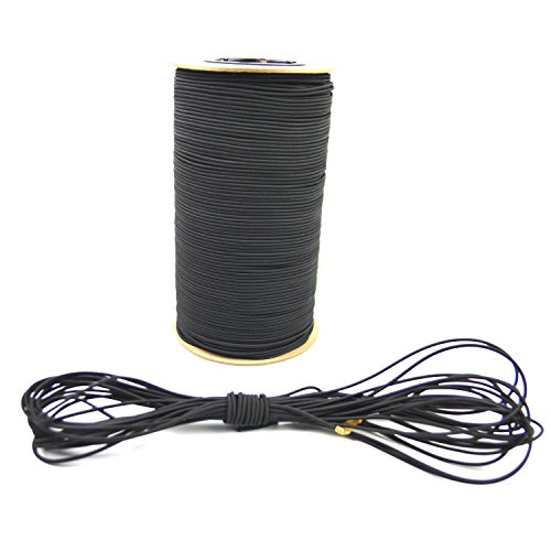 Marine Masters 1000ft 1/8 Inch Black Bungee Shock Cord (1000 Feet)