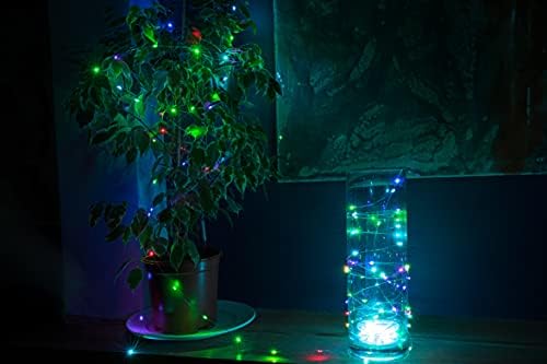 TEKLED® LED String Lights 10M | RGB Colour Changing 100 Micro LED Lights | with Remote Control and Power Supply | for Home TV Kitchen Bedroom Christmas Indoor Decoration