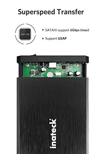 Boîtier disque dur 3,5 pouces externe USB 3.0 SATA pour SSD et HDD aluminium