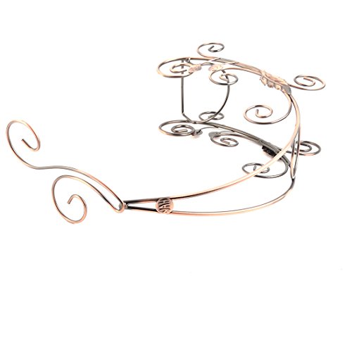 Soporte para botella de vino metal Ruilogod tono cobre miniatura 3