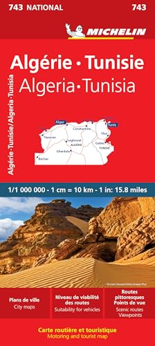 Carte Nationale Algérie, Tunisie / Algeria, Tunisia