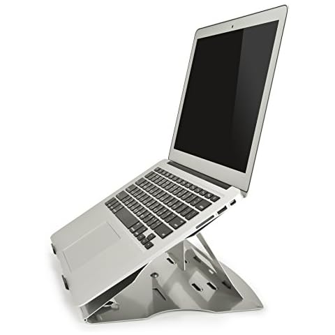 Aidata LHA-3 LAPstand Aluminum Portable Laptop Ultrastand, Silver, Adjustable Platform with 6 Viewing Angles, 20, 22.5, 25, 35, 40 and 45 Cover