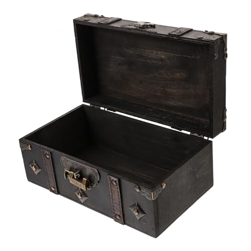 Beaupretty アンティーク風ふた付き収納宝箱 小物入れ兼ジュエリーボックス 指輪 ネックレス イヤリング整理用 ヴィンテージデザインでインテ