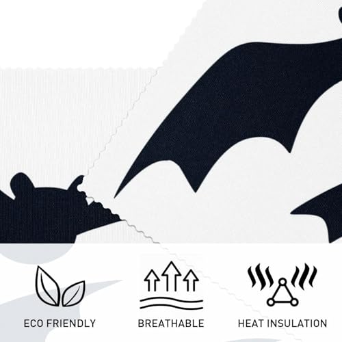 Sets de table chauve-souris protection table repas Halloween noir - 4