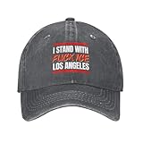 Joder Ice, Estoy con Los Ángeles. Gorra Ice out of La Hat. Gorra Los Ángeles Strong Hats para Hombre y Mujer, Negra R1.