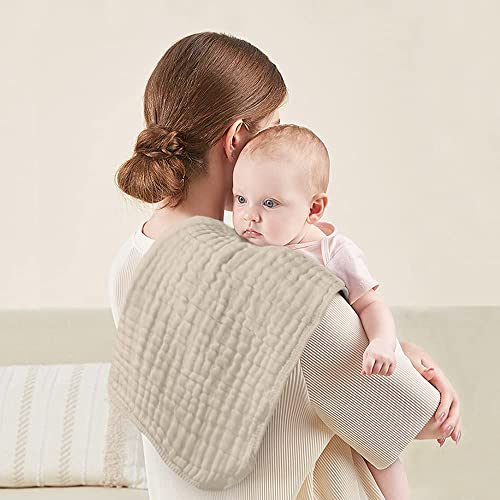 Yoofoss-Muslin-Burp-Cloths-6-Pack-Baby-Washcloths-Large-20X10-100-Cotton-6-Layers-Super-Soft-and-Absorbent-Apricot