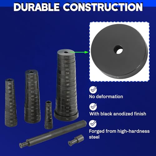 Image of 52 in 1 Custom Bushing Bearing Seal Driver Set | 52PCS Transmission Wheel Axle Bearing Race Seal Installer Remover Bearing Press Tool Kit Bushing Removal Puller Set