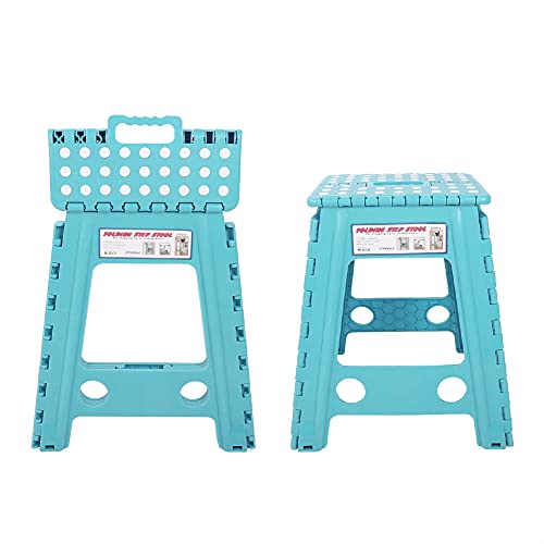 Aladeno Portátil Living Plastic Dots Banco dobrável antiderrapante 17,7 pol. Banco dobrável portátil