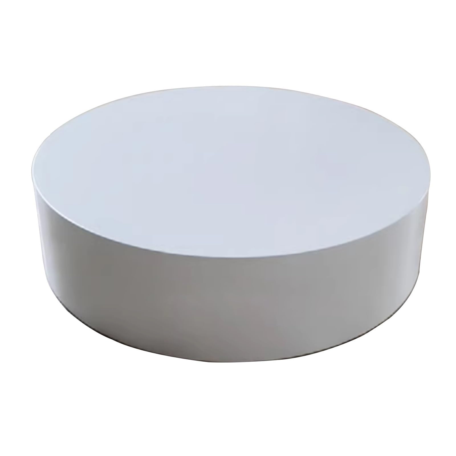 Drewniany okrągły stojak ekspozycyjny do dekoracji wydarzeń, 60 x 30 cm, biała podstawa na imprezy, stoły deserowe i sklepy odzieżowe, nośność 200 kg, eleganckie rozwiązanie prezentacyjne