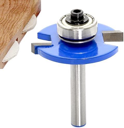 Sinoprotools Biscuit Router Bit 1/4 Inch Shank, Biscuit Joint Slot Cutter Router Bit, Wood Biscuit Slot Cutter, Woodworking Cutter Tool (Blue,10#)
