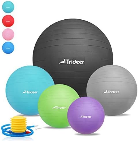 Trideer Exercise Ball (Purple, M (48-55cm))