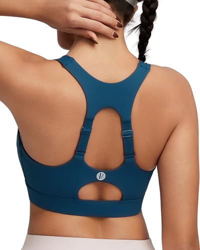 Image of RUNNING GIRL Sports Bras for Women High Support, Adjustable Straps High Impact Racerback Bra with Hook Closure Molded Cup