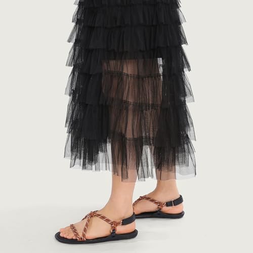 Rope Flats Sandals for Women Adjustable Comfortable Slip on Open Toe Cross Rope Flats Women.2